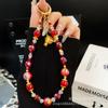 Ano Novo Corrente de Celular Vermelho Presente Festivo Liga de Cristal Pendurado Corrente Bolsa Pendurada Acessórios Chaveiro Pingente Pulso Pendurado Corda