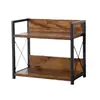Estante de especias de doble capa combinado de hierro y madera para cocina, estante de almacenamiento de condimentos de madera transfronterizo, estante organizador de madera para encimera de baño