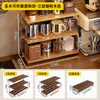 Portavasos de madera maciza, plegable, para escritorio, para guardar tazas de agua, té, café, organizador para exteriores, aparador