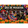 Suministro Especial para Día de Muertos Serie de Telas de Fondo Impresión HD Calavera Flor Festival Fiesta Decoración Tela de Fondo