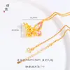 Loja de ouro com ouro e ouro de seda flutuante salto leve ouro borboleta pingente diy acessórios colar nova moda chinesa