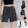 Pantalones cortos de modal de verano refrescantes con bolsillos de capa de aire, shorts de yoga versátiles finos casuales que estilizan