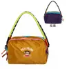 Bolsa de Aseo Deportiva Dopamina Mono Boca Grande para Mujer Bolsa de Nylon de Color Contrastante Gran Capacidad Impermeable Bolso Cruzado Ligero