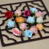 Cabeças de Flores de Rosa Artificiais, Parede de Flores de Rosa e Hortênsia, Acessórios para Corsage, Decoração de Flor para Pente de Hanfu, Casamento 6cm Multicolor Vermelho Brilhante