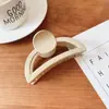 Pinza de Tiburón Acrílica Marrón Grande Estilo Coreano de Verano Pinza Cuadrada Pasador Elegante para la Parte Trasera de la Cabeza Pasador de Gama Alta