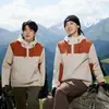 Traje de Asalto Invernal Ropa de Trabajo Integrada con Forro Polar Hombres y Mujeres Cortavientos Impermeable Cálido Engrosado Chaqueta de Montañismo para Exteriores Impresión Personalizada