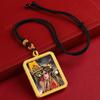 Tangka Estilo Tíbet Semipintado a Mano Dorado Pintado Zaki Lamu Vida Pasada y Presente Colgante Thangka