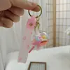 Llavero de Botella de Arena Líquida de Dibujos Animados, Pequeños Regalos para Puestos, Accesorios Acrílicos al por Mayor, Colgante Relleno de Aceite, Rasca Gatos Lindo de Regalo