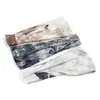 Diadema de pelo tie-dye deportivo europeo y americano para mujer, diadema con volantes Yuejia, banda absorbente de sudor para correr y fitness, pañuelo para la cabeza de ala ancha antiperspirante