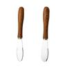 Cuchillo para Queso de Acero Inoxidable Tostada Pan Mantequilla Mermelada Untador Mango Imitación Madera Cuchillo para Queso Mantequilla Herramienta para Hornear