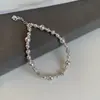 Pulseira Manta Pérola Rosa de Alto Padrão Francês para Mulheres 2026 Novo Estilo Brilhante Contas Redondas Joia de Mão Exquisita Versátil