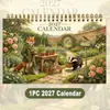 Calendario superventas transfronterizo 2027, doble uso para colgar en la pared, 12 ilustraciones para diferentes meses, suministro directo del fabricante