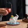 Adorno Aromático Portaincienso, Quemador de Incienso Casero Estilo Chino, Regalo para Mesa de Té, Portaincienso de Escritorio, Bandeja de Incienso, Quemador de Incienso