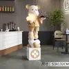 Fabricante Alemão 2026 Novo Modelo Ornamento Urso Violento para Sala de Estar, Grande de Chão Luxo Leve High-End Lateral de Gabinete de TV