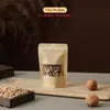 Kraft papel auto-selante saco atacado porca snack biscoito fosco janela autossustentável selado saco de chá saco de embalagem de alimentos