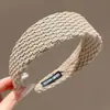 Diadema de Borde Ancho para Otoño e Invierno Estilo Coreano para Mujer Diadema Alta para la Parte Superior de la Cabeza Hace que la Cara Parezca Más Pequeña Sensación de Alta Calidad Pinza para el Cabello Accesorios para el Cabello Antideslizante Pinza para el Cabello Goma para el Cabello