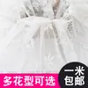Tela de Encaje Blanco Tela de Gasa Tela de Malla Cortina de Gasa para Bodas Cortina de Mesa