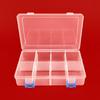 Caja de almacenamiento rectangular grande desmontable de 8 compartimentos, caja de piezas de hardware multicompartimento para bricolaje, equipo de pesca, papelería, caja de acabado transparente