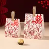 Caixa de Doces para Casamento Estilo Chinês 2026 Novo Modelo Caixa de Presente Portátil com Toque de Luxo, Saquinho de Doces de Nicho Especificamente para Casamentos