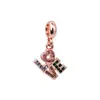 Joyería de Plata Vintage Cuentas de Agujero Grande AMOR Sol Corazón Flor de Cerezo Rosa Torre Eiffel Colgante Accesorios para Pulsera DIY