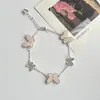 Pulsera de Mariposa de Cristal Nueva Primavera y Verano 2025 Lujo Asequible Nicho Gama Alta Dulce Elegante Fresco Estilo Pulsera para Mujeres