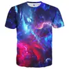 Camiseta de manga corta con estampado digital 3D transfronteriza popular, verano, holgada, efecto estereoscópico 3D a simple vista, explosiones europeas y americanas