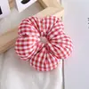 Anillo para el pelo de flor a cuadros para niños, dulce flor tridimensional para la cabeza, cuerdas para el pelo, adornos avanzados para el pelo de niña pequeña