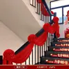 Set de Decoración para Celebración de Boda Flor Roja Grande, Guirnalda de Hortensias para Pasamanos de Escaleras, Suministros de Decoración para Villa Rural