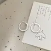 2025 Nuevos Pendientes de Aro con Adorno de Estrella de Seis Puntas Cepillada Nicho Elegantes Exquisitos Pendientes de Gama Alta para Mujer Pendientes
