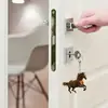 Pendente de Cavalo Correndo Acrílico Plano Transfronteiriço Novo Decoração de Espelho Retrovisor