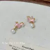 Brincos Pendentes de Pérola Rosa Sonhadora "Cavalo do Zodíaco" para Mulheres, Novo Modelo 2026, Perfeito para o Ano de Nascimento, Brincos Deslumbrantes