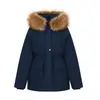 2026 Inverno Nova Moda Versátil Estiloso Quente Estilo Coreano Simples Casaco Feminino de Algodão com Capuz