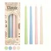 Velas Degradê em Formato de Cone, 4 Peças/Caixa, 25cm, Velas Espirais Longas Coloridas Morandi Estilo Europeu