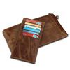 Guangzhou fábrica mayorista punto Cuero Crazy Horse Tarjetero cuero tarjetero para hombre set de tarjetas para hombre Libro de tarjetas de cuero hecho a mano bolsa pequeña