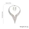 Aretes de Borla en Forma de V Incrustados de Diamantes Collar Moda Femenina Lujo Accesible Versátil Cadena para Clavícula Nicho Joyería de Alta Gama