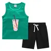 Traje Deportivo Casual de Dos Piezas para Niños Pequeños y Medianos - Chaleco y Pantalón de Verano 2023, Camiseta Base, Ropa Exterior Delgada sin Mangas