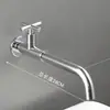 Grifo de Baño de Cobre Empotrado Estilo Ins Negro de 4 Puntos Extendido para Trapeador de Piscina Fría Única Cuenca de Baño Antiguo A prueba de Salpicaduras