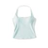 Camisola con soporte para el cuello y almohadillas en el pecho para mujer, Ropa exterior sexy sin espalda, Top deportivo corto de cintura alta
