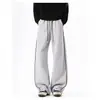 Pantalones Deportivos para Hombre Verano 2026 Estilo Nuevo Sueltos Rectos Grises Joggers Juventud Pierna Ancha Casual Largos Hombre