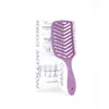Pente Largo de Dentes Grossos Platina Atacado, Pente Suavizante de Cabelo Fluffy em Forma de V, Pente para Modelar Cabelo Vazado, Conjunto com Caixa de Presente, Design Grande Curvo Vazado