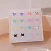 Aretes de Mariposa de Cristal para Mujer, Resina, Personalizados, Sencillos, Lindos, Hipoalergénicos, Juego de Aretes, Plástico al por Mayor