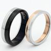 Aowello Joyería Coreana Clásico Estilo Simple Moda Anillo de Acero Anillos a Juego Bicolor para Pareja Más Vendidos Japoneses y Coreanos Oferta Especial