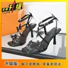 Tacones Cuadrados de Aguja con Detalle de Lazo para Mujer 2026 Verano Nueva Moda Estilo Hada Sandalias Sexy con Correa al Tobillo