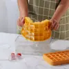 Forma de Gelo de Silicone Macio Amazon para Uso Doméstico, Bandeja de Gelo Quadrada com Tampa para Geladeira, Cubos de Gelo Grandes no Atacado