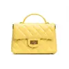 Estilo Nuevo Primavera y Verano Piel de Oveja Moda de Moda Pequeño Bolso de Mujer Estilo Chanel Versátil Dopamina Acolchado Cadena Hombro Cruzado