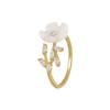 Anillo Pétalo de Verano Diseño Nicho para Mujer Ins Trendy Estilo Frío Estilo Japonés Lujo Accesible Anillo de Dedo Índice Abierto de Alta Gama