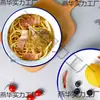 Tazón de esmalte nostálgico, tazón hondo para arroz, tazón para servir, uso doméstico, tazón hondo de esmalte, tazón grueso para fideos antiguo, artículos de esmalte