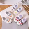 Tênis de Lona Infantil para Meninos e Meninas, Sapatos de Sala de Aula para Jardim de Infância, Sapatos Brancos, Primavera e Verão, Antiderrapante, Sola Macia, Sapatos de Tecido para Dança, Performance