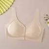 Sujetador para Madre de Apertura Frontal, Ajustable, Lavable a Máquina, Ropa Interior de Copa Fija, Sujetador Tipo Chaleco, Sencillo, Sin Marcas, Versátil para Mujeres