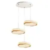 Lámpara de araña de madera de color crema estilo nórdico moderno simple para restaurante, lámpara de araña atmosférica creativa de cielo estrellado para mesa de bar, isla